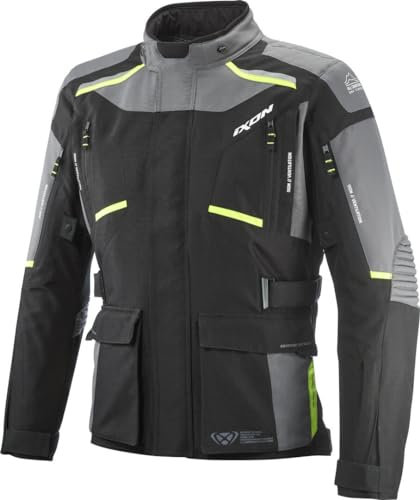 Ixon Chaqueta (CE) Midgard 2 en 1, negro, gris y amarillo, talla L, Negro Gris Amarillo, L alto