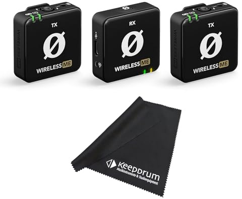 Rode Wireless ME Dual drahtloses Mikrofon-System kabelloses Mikrofon Funk-System + keepdrum Mikrofasertuch