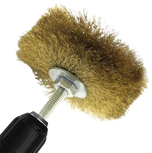 Brosse métallique pour l'élimination de la rouille des perceuses,brosse métallique pour perceuse - Brosse de retrait d'adhésif pour pièces automobiles,Stylo roue tasse brosses abrasif cuivre laiton fi