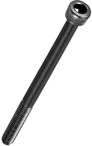 Kozelo 10pcs Socket Head Cap Screws M5-0.8x80mm Alloy Steel Black Oxide | Fully Threaded Grade 12.9 Internal Hex Screw for 3D Printer Furniture Industrial Use