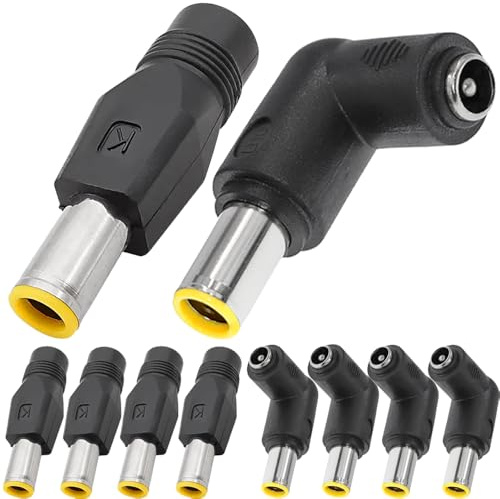 Xiatiaosann DC Power Converter Adapter 5.5x2.1mm Female to 7.9x5.5mm Male DC Power Plug Jack Connector for Laptop, DC Cable (10 Pack)