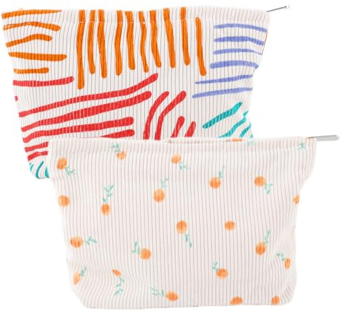 2 Stück Kosmetiktasche Kulturbeutel Damen Klein Täschchen Makeup Bag Tasche Organizer Fashion Kulturtaschen Reise Schminktasche Toiletry Bag Aesthetic für Mädchen Handtasche