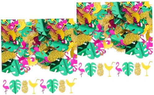 Lurrose 2stücke Hawaiianische Flamingo-Party Konfetti Deko Tischdekoration Für Sommerfeste Geburtstagsfeiern Babypartys Und Hochzeiten Vielseitige Dekorationsmöglichkeiten Für