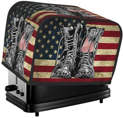 Veterans Day1 - Copertura per tostapane a 2 fette, con tasche, per piccoli elettrodomestici da cucina, protezione dalle impronte digitali, lavabile in lavatrice