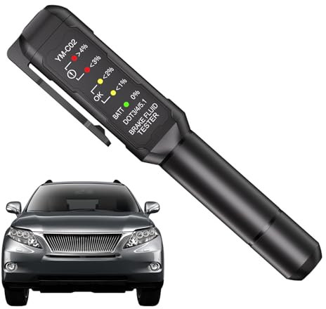 Tester di umidità del liquido dei freni, penna per tester del liquido dei freni | Strumento di test diagnostico dei freni Tester del liquido del fluido idraulico con allarme | Tester 'umidità 'olio co