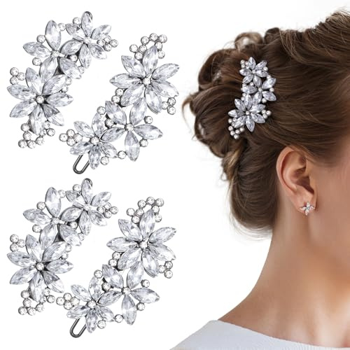 WJIAAA 4 Stück Haarschmuck Hochzeit für Damen Elegantes Accessoire