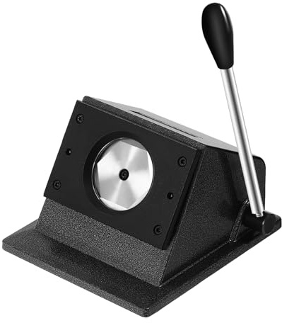 58mm Punzonatrice Manuale per Bottoni - Punzonatrice Rotonda Robusta per Grafica su Carta, Pelle e Carte PVC - Punzonatrice Circolare di Precisione per Distintivi e Progetti di Artigianato