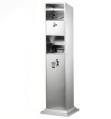Enpvneer Posacenere da Pavimento, Portacenere Colonna da Esterno, Colonna di Fuliggine da Esterno, Portacenere Colonna for Cenere Verticale, per La Casa, All'aperto, Bar, Ufficio