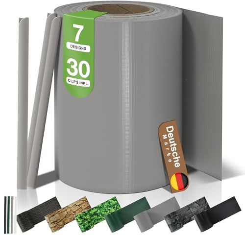 BooGardi Valla de protección visual de PVC, 19 cm x 35 m, 2 rollos, 450 g/m², incluye 30 clips, para valla de doble varilla y valla de varilla, opaco y resistente a la intemperie