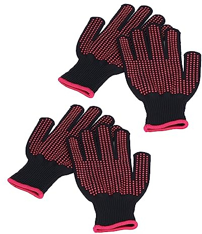 Aramox Skärhandskar HPPE Kökshandskar 2 par Flexibelt Grepp Andas Handskydd för Trädgårdsarbete Matlagning Träsnideri Snickare Rörmokare (Rosa)