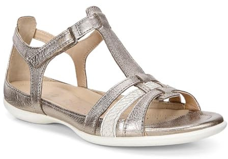 ECCO Damen Flash Sandale, Warm Grey Metallic Moon Rock, 40 EU
