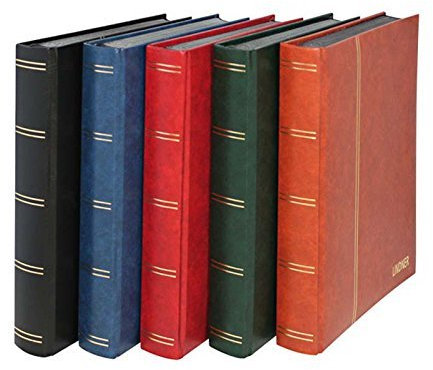 LINDNER Das Original Einsteckbuch ELEGANT, schwarz, wattiert, 60 Schwarze Seiten, durchgehende Klarsichtfolien-Streifen, 230 x 305 mm