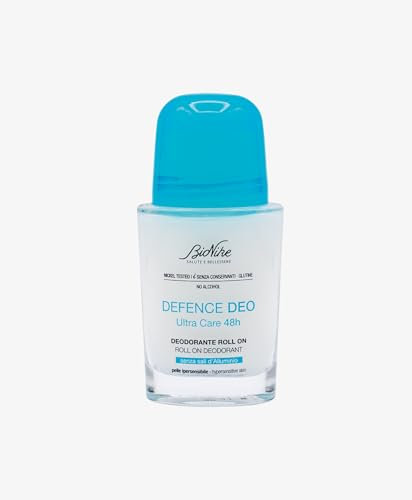 BioNike Defence Deo - Ultra Care 48H, Deodorante Antitraspirante Roll-On, Senza Sali d’Alluminio, Dona una Pelle Lenita e Fresca a Lunga Durata, 50 ml