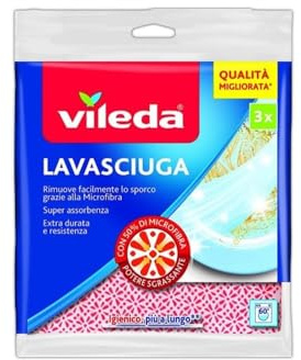 Vileda Lavasciuga 3 pz - cleaning cloths Rojo, Color blanco