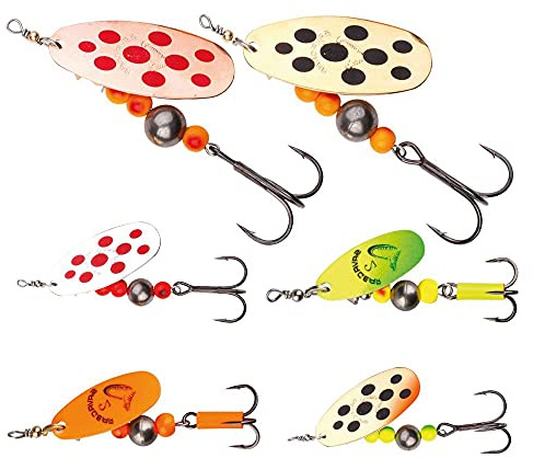 Savage Gear CUCHARILLA GIRATORIA Caviar - 18, Fluo Orange, 06, N°4
