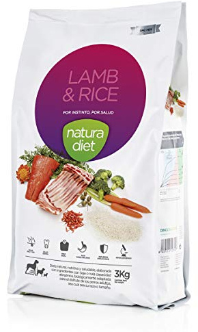 Natura Diet torrfoder för hundar, lamm och ris – 3 000 g