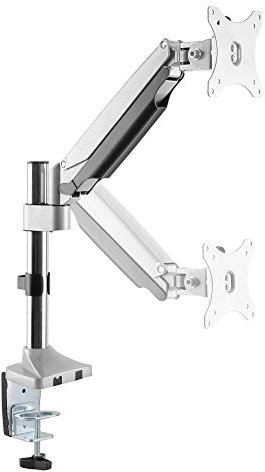 RICOO Monitor Halterung 1 Monitor Tischhalterung TS1011 Monitorhalterung für 13–32 Zoll Monitorarm zur Tischmontage VESA 75x75 100x100 Bildschirmhalterung schwenkbar Monitorhalter höhenverstellbar