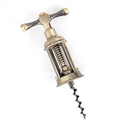 Abridor de Botellas Abridor de vino de aleación de zinc antiguo doméstico Sacacorchos Sacacorchos Extractor de corcho Cocina Abridor de botella de vino de bronce tallado