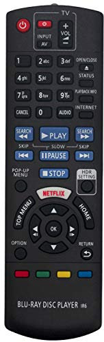 ALLIMITY N2QAYB001147 Télécommande Remplacer pour Panasonic Blu Ray Disc Player DMP-UB300 DMP-UB400 DMP-UB400EBK DMP-UB400EFK DMP-UB400EGK DMP-UB404 DMP-UB404EGK DP-UB820EFK DP-UB820EG