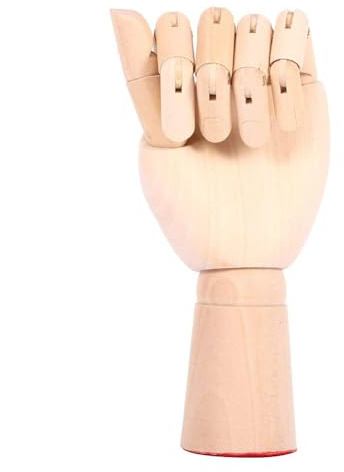 Modello di Mano in Legno Articolato, Manichino Artistico con Dita Flessibili per Disegno e Studio dell'Arte