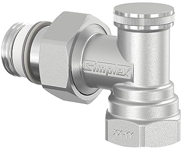 Simplex Shut-off-Rückschlagventil G1/2xRp1/2 für Heizkörper-Rücklauf - Zuverlässige Heizungskontrolle - F10382