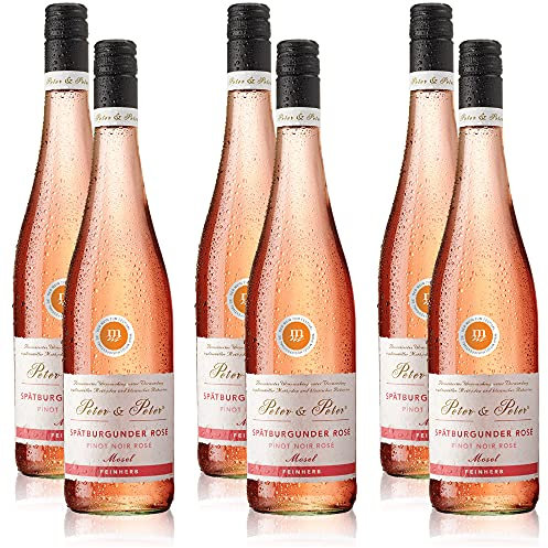 6 Flaschen Peter & Peter Spätburgunder Pinot Noir Rosé Mosel QbA, feinherb (6x0,75 l)