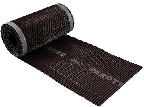 Parotec 30 cm x 5 m - Rollo de Cumbrera para Tejado, Marrón Oscuro RAL 8019. Banda de Cumbrera para Sellado y Ventilación de Cubiertas | Cinta de cresta de alta calidad, ideal para la impermeabilización y ventilación de techos con cresta y cresta