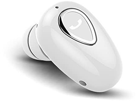 Fyearfly Casque Bluetooth Intra-Auriculaire, 1X Écouteurs D’Appel Invisibles Casque de Réduction du Bruit sans Fil de Sport Stéréo avec Microphone, Universel pour Hommes Et Femmes (Blanc)