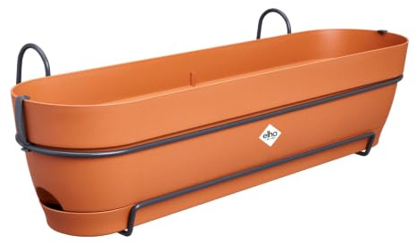 Elho Vibia Campana Trough allin1 70cm jardineras - Terra | L 26 x An. 70.4 x Al. 17.7 cm | Plato integrado