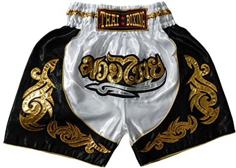 Tamaño M Niños Pantalón Corto de Muay Thai Boxeo Pantalón Pantalón de MMA Kickboxing para Niños Niñas Adolescentes Entrenamiento Junior Deporte Gimnasio Fitness