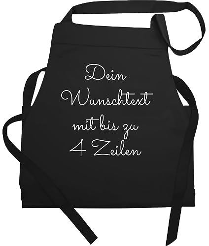 Geschenk mit Namen personalisiert by Shirtracer - Schürze - Aufdruck selbst gestalten - Wunschtext I Geschenk personalisiert