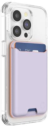 PopSockets: PopWallet per MagSafe - Senza presa - Include anello adattatore per MagSafe - Sottile portacarte riposizionabile per smartphone e custodie - SoftGoods - Lavender