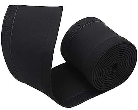 Homoyoyo Cable Storage Wrap and Cord Protector 2 Rolls 1m Neoprene Cable Sleeve for Home and Office Management Black