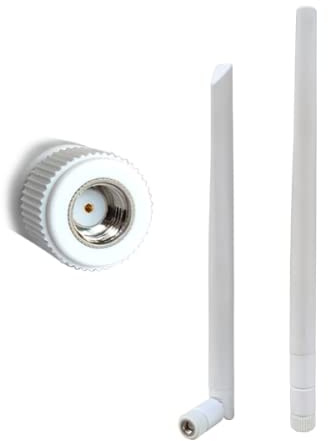 6Ghz Wi-Fi Terminal Antenna 3dBi RP-SMA Male Connector 90° Foldable Router Aerial, Removable Omni-Directional WLAN Wireless Internet Broadband WiFi6e WiFi7 802.11AX & 802.11be (White)
