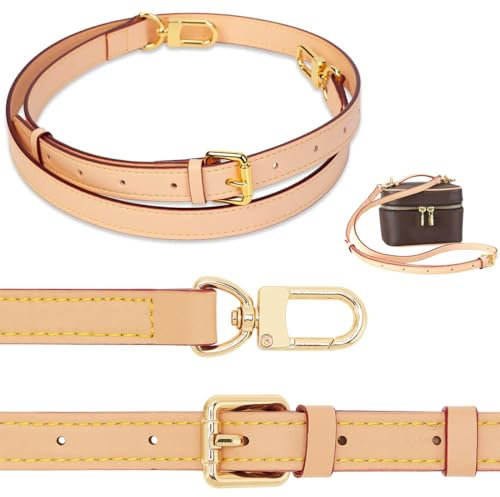 ZKGYUS Schulterriemen, Ersatzgurt Schulterriemen für Taschen, Klassischer Schultergurt, Passend für speedy25,Alma Neverfull Néonoé Pochette Metis（Einstellbare Länge 102–120 cm, helles Gold