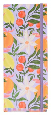 Miquelrius - Haftnotizen, Wochenplaner und Einkaufsliste, 93 x 230 mm, 40 Blatt 80 g/m², Kartoneinband mit Gummizug, Design Happy Fruits