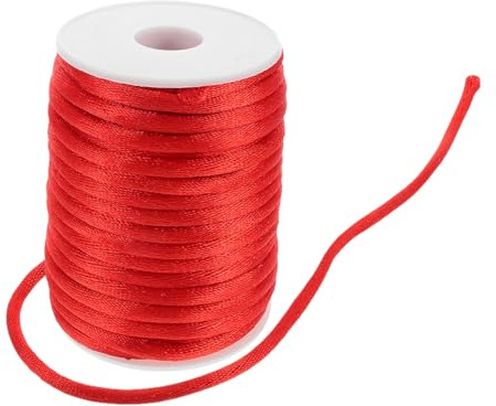 Veemoon Corda Rossa Per Spago Rosso Per Braccialetti Corda Rossa Larga Elastico Per Perline e Gioielli Fai Da Te