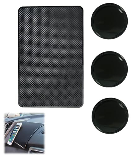 4 Stück Universal Anti Rutsch Schmutzmatte Antirutschmatte für Auto Armaturenbrett Antirutsch Pads Silikon Fixierkissen Wird,Klebrige Pad Klebematte für Handy Sonnenbrille Schlüssel