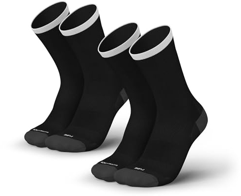 INCYLENCE Rennrad Socken Damen und Herren - Ultradünne Fahrradsocken mit leichter Kompression, Atmungsaktiv und glatter Zehennaht für Cycling, 2 Paar