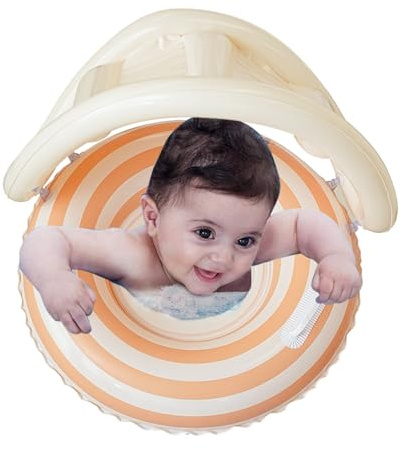 Baby Schwimmreifen Mit Sonnendach | Aufblasbarer Schwimmsitz Für Kleinkinder - Baby-Lutscher-Reifen Mit Sonnenschutz Für Kinder Zum Plantschen Im Wasser, Schwimmen Am Und See