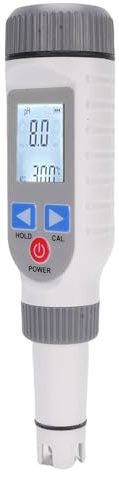 Fockety Digitales pH-Meter für Lebensmittel, 0,05 hochpräziser tragbarer pH-Tester mit Farb-LCD-Display, Einmachset für Fleisch, Brot, Brauen, Käse, feste Probenahme, Wasser