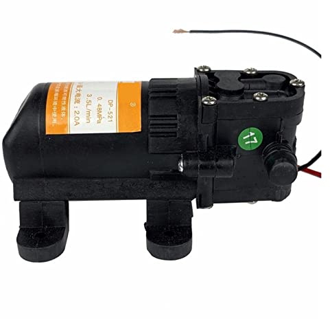 JVDDI Agricultural Electric Water Pump Dc 12v 70psi 3.5l/min Black Micro High Pressure Diaphragm Water Sprayer Car Wash 12 V