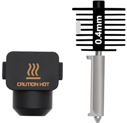 A1 Mini kit de hotend en acier trempé, tête d'impression 3D, bloc chauffant d'extrémité chaude, avec buse intégrée de 0,4 mm et chaussette en silicone pour Bambu Lab A1/A1 Mini