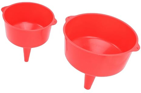 YUEHISY Juego de Embudo de Cocina (paquete de 2), Embudo de Cocina Grande de 4L y 2L para Llenar Botellas y Transferir Líquidos, Hecho de Plástico PP Resistente