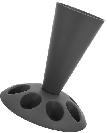 TOBBOMEY Detachable Gray Pastry Bag Stand with Slots Piping Nozzle Holder Baking Accessory for Cake Decorating and Icing Tools