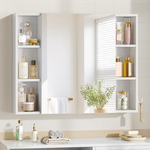 Hzuaneri Spiegelschrank, Badezimmer Spiegelschrank, Wandschrank