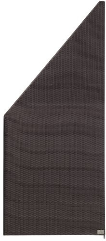 GARTENFREUDE Garten Zaun Sichtschutz Zäune Polyrattan 80 x 4 x 180 / 90 cm
