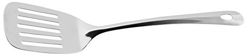 Fackelmann Pfannenwender 33 cm LARA, Küchenhelfer aus Edelstahl, Schlitzwender mit praktischer Öse (Farbe: Silber), Menge: 1 Stück