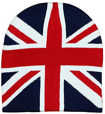 No.1 Gifts Unisex dam herr skidhatt Union Jack brittisk flagga stickad mössa