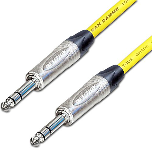 ¼ Jack to ¼ Jack Lead. NEUTRIK:6.35mm:TRS:Stereo:Balanced Cable. 3m 6m 10m (30m, Yellow)